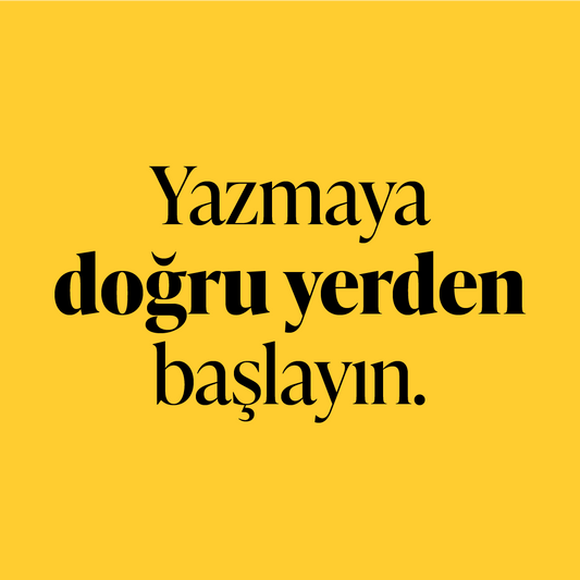 Kitap Yazmak için Yazmaya Başlamak (Video Ders)